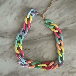 Colorful Chunky Chain Necklace